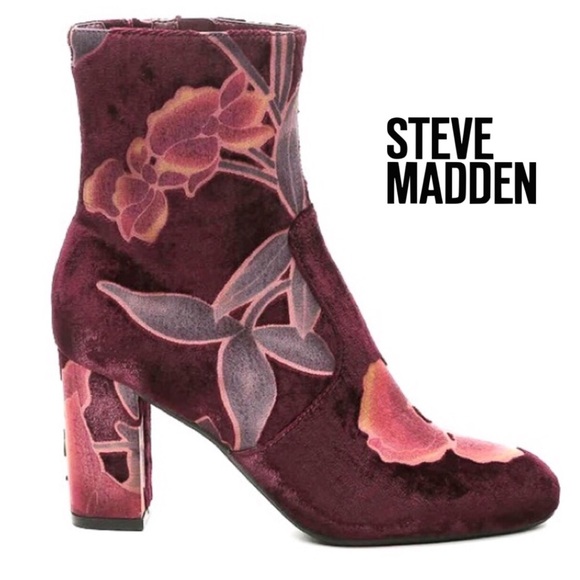 Steve Madden Shoes - Steve Madden Elissa Floral Block Heel Boot 7.5